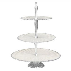 NEW Julia Knight Peony 16" Three-Tiered Server Snow